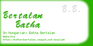 bertalan batha business card